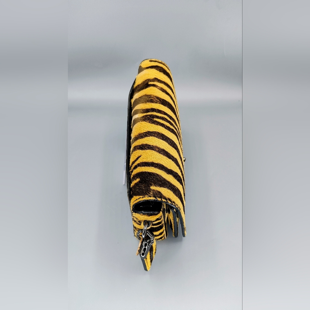 Custom Upcycled Coach Tiger Print Haircalf Dinky Crossbody - Picture 7 of 10